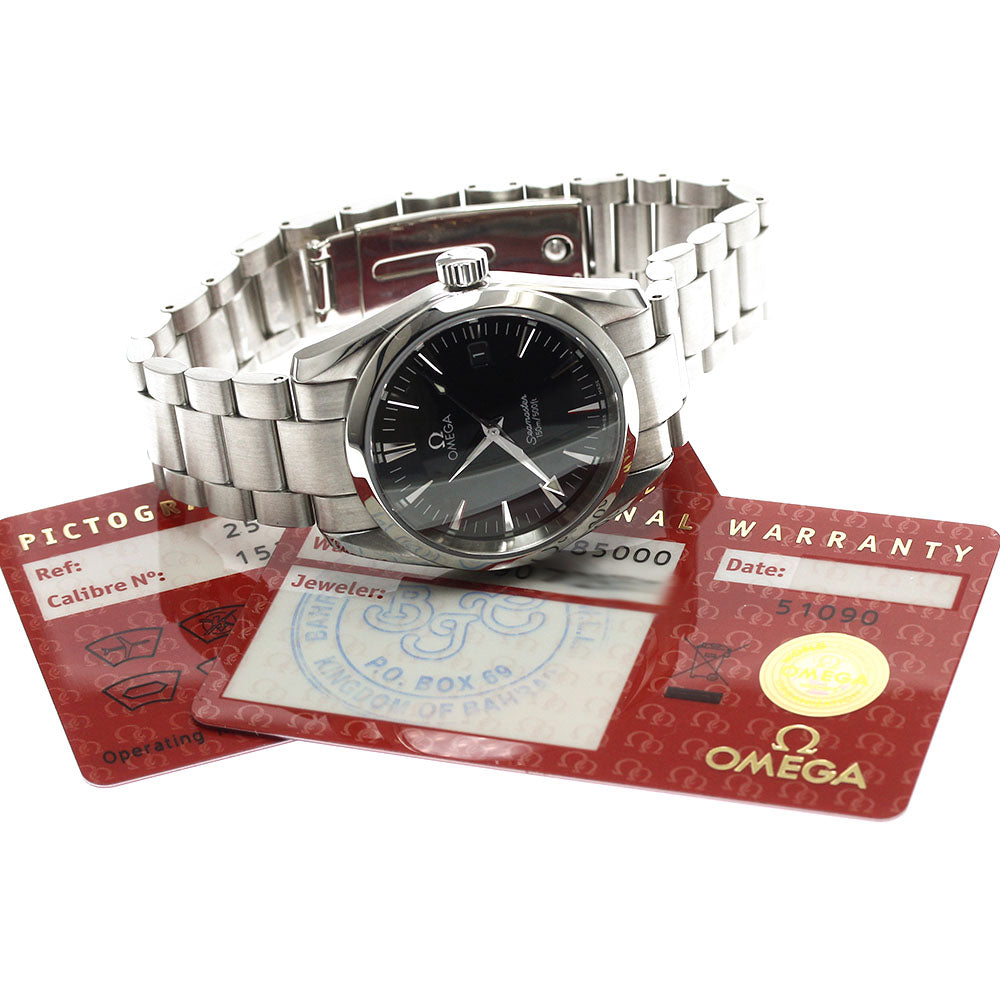 OMEGA Seamaster Aqua Terra 2518.50 Date black Dial Quartz Boy's Watch_900983