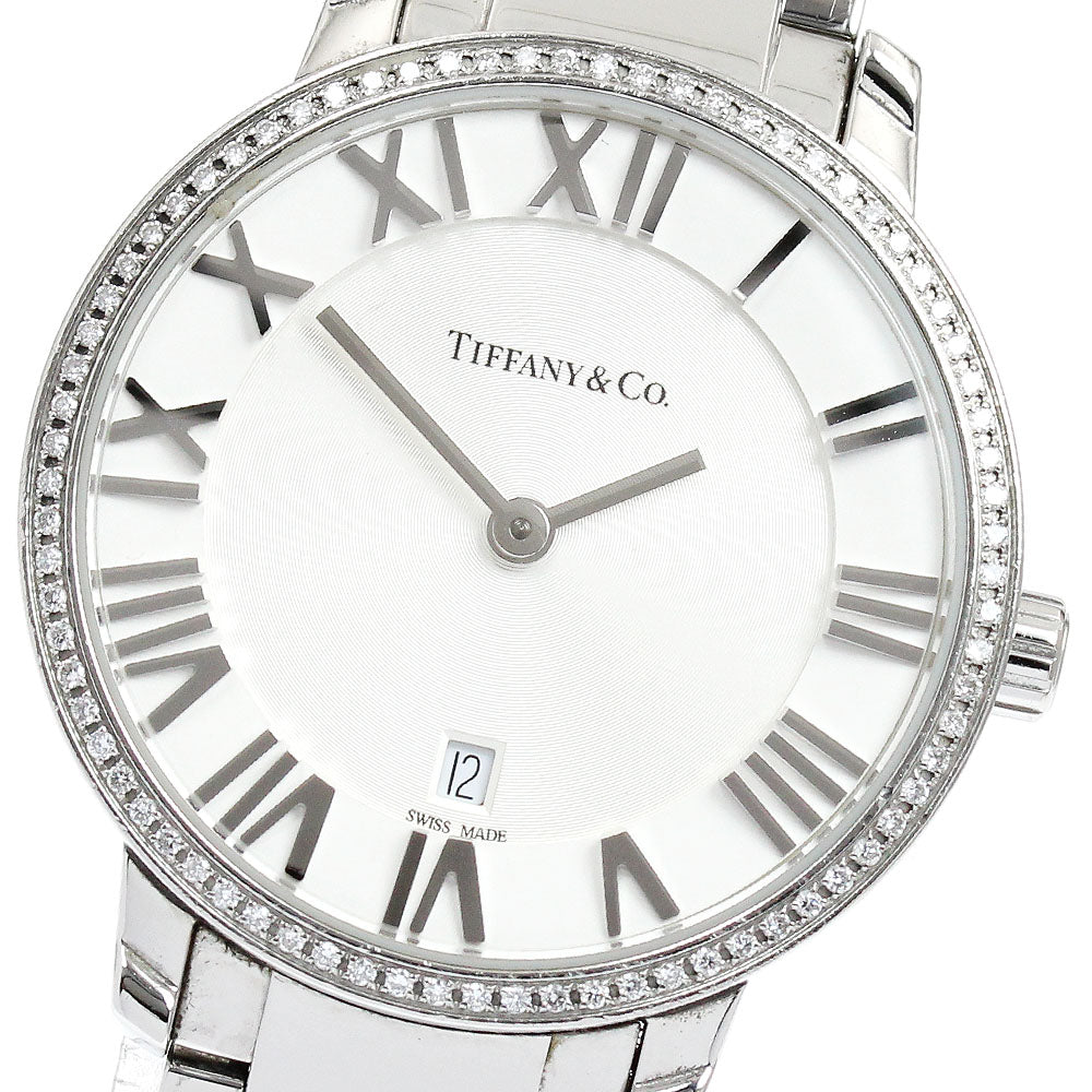 TIFFANY&Co. Atlas 2 hand 34876177 Diamond Bezel Quartz Ladies Watch_901006