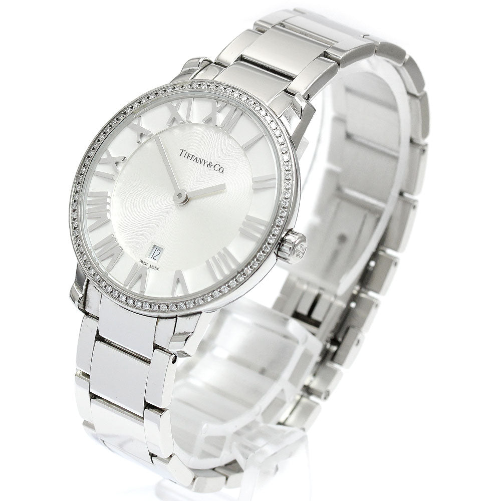 TIFFANY&Co. Atlas 2 hand 34876177 Diamond Bezel Quartz Ladies Watch_901006