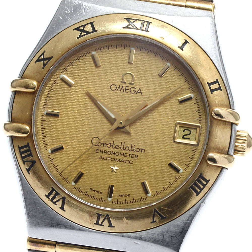 OMEGA Constellation 1202.10 YG2 tone full bar Gold Dial Automatic Men's _901025