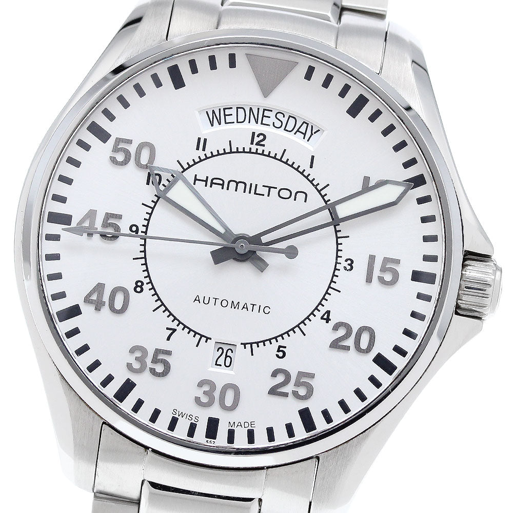 HAMILTON Khaki pilot H646150 Day date Silver Dial Automatic Men's Watch_901029