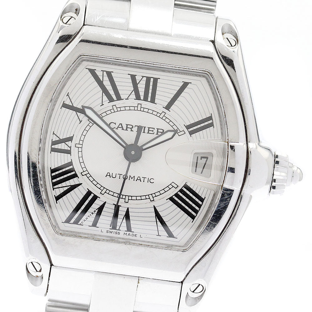 CARTIER Roadster LM W62025V3 Date Silver Dial Automatic Men's Watch_901045
