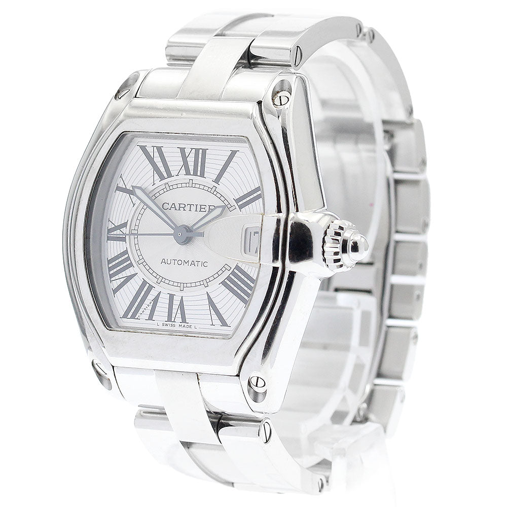 CARTIER Roadster LM W62025V3 Date Silver Dial Automatic Men's Watch_901045