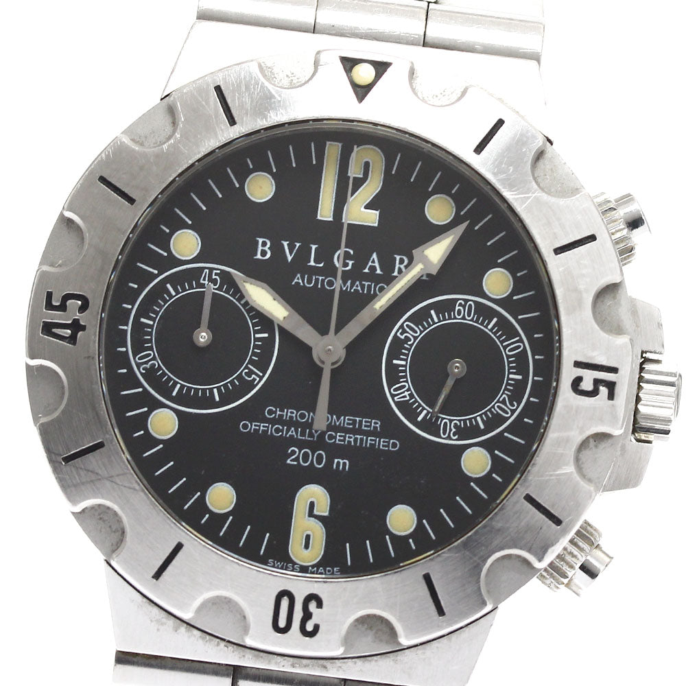 BVLGARI Diagono Scuba SC38S Chronograph black Dial Automatic Men's Watch_901048