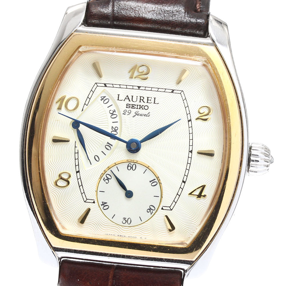 SEIKO Laurel 4S29-5000/LJAR600 Power reserve small seconds Silver Dial Hand Winding Men's Watch_901050