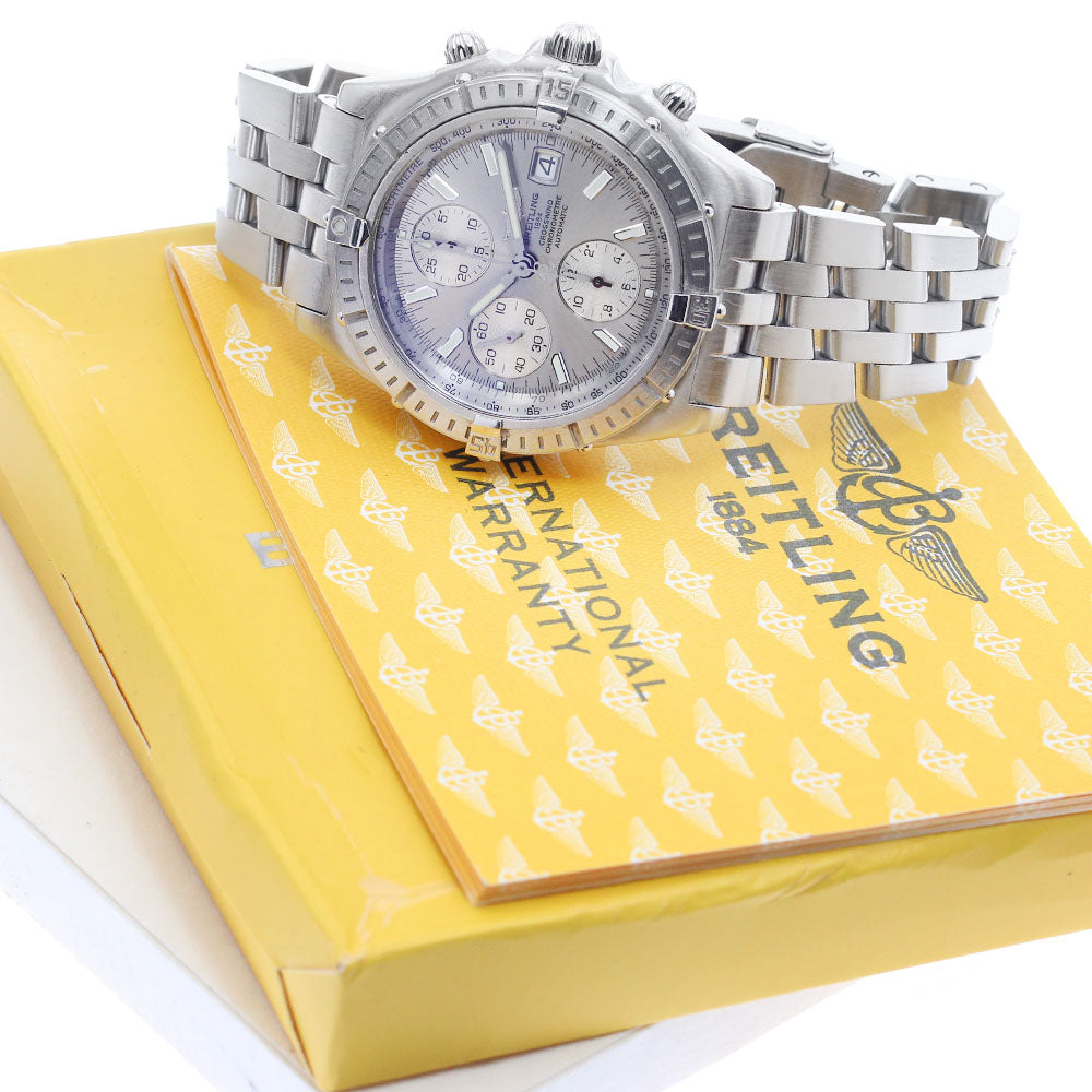 BREITLING Crosswind A13355 Chronograph Silver Dial Automatic Men's Watch_901056