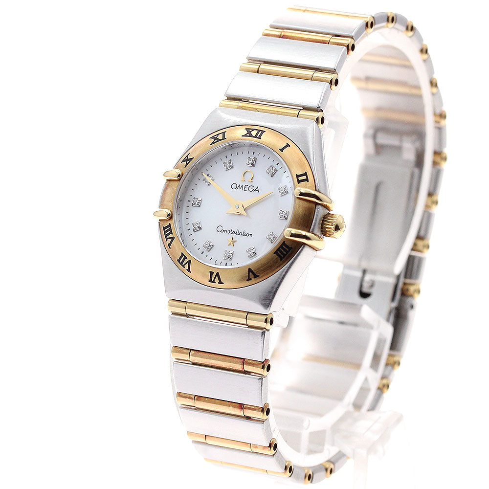 OMEGA Constellation 1262.75 12P Diamond full bar White shell Dial Quartz Ladies Watch_901059