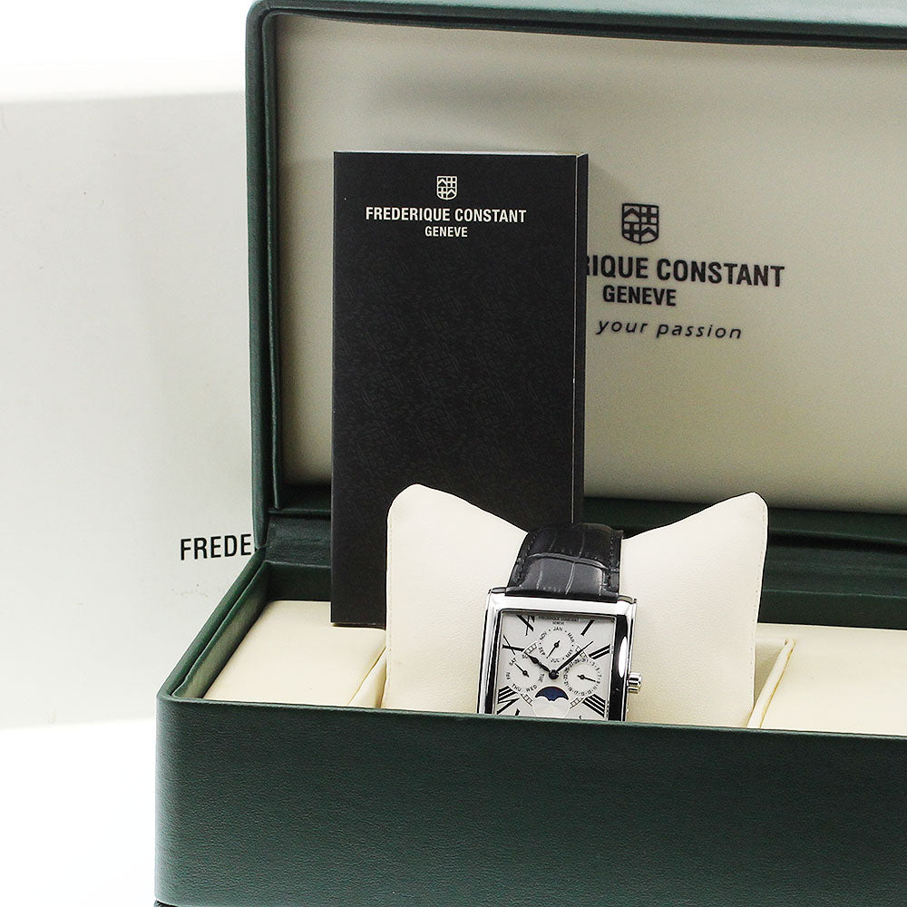 FREDERIQUE CONSTANT Passion Carre FC265X3C24/6 Triple calendar moon phase Silver Dial Quartz Men's Watch_901071