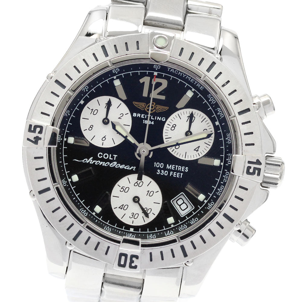 BREITLING Colt Chrono Ocean A53350 Date black Dial Quartz Men's Watch_901072