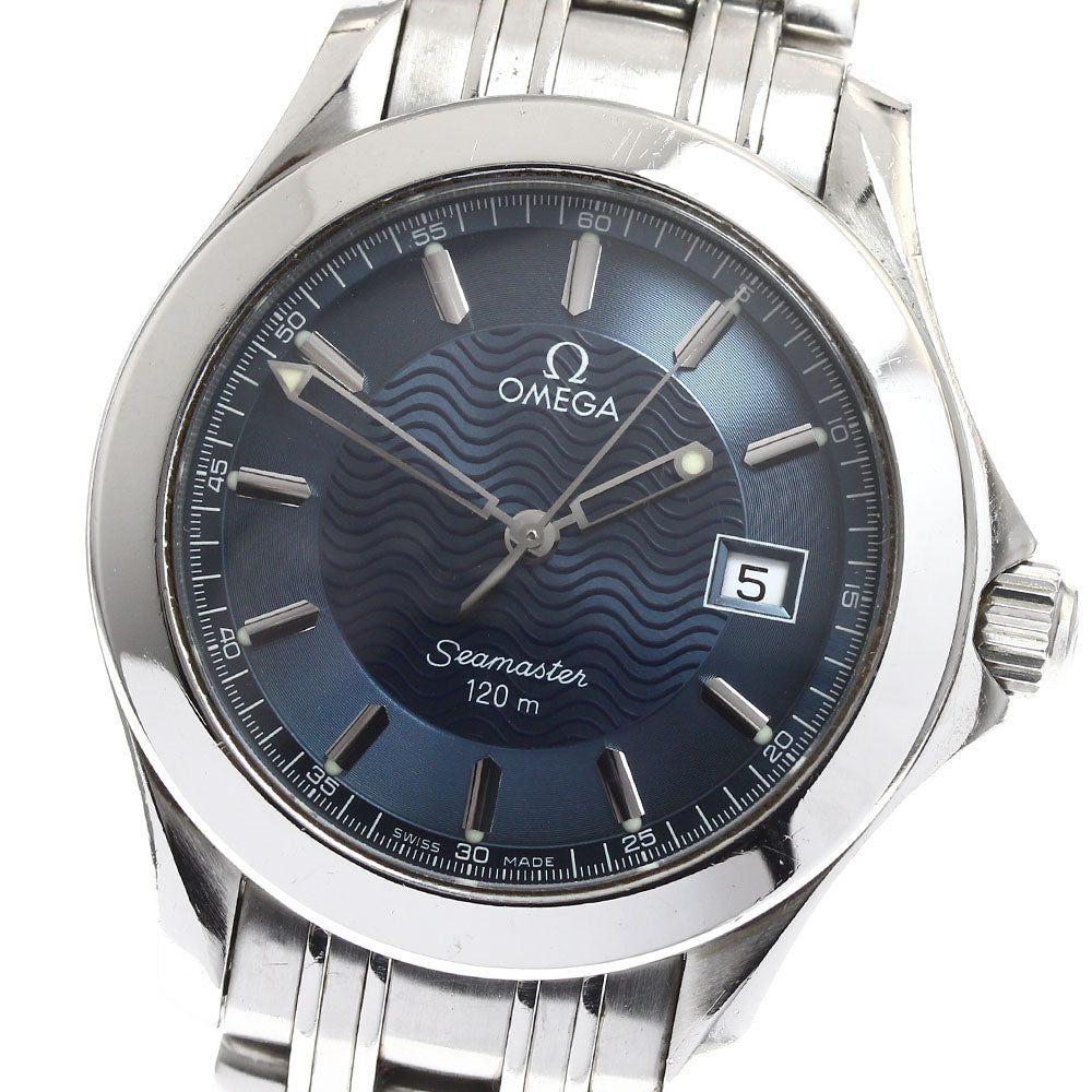OMEGA Seamaster120 2511.81 Date Navy Dial Quartz Men's Watch_901084