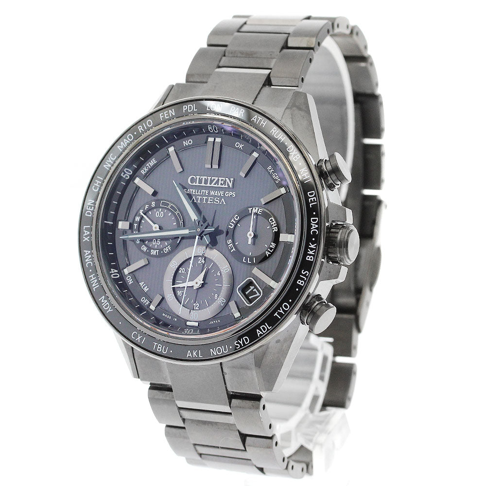CITIZEN Atessa Satellite Wave CC4055-65E GPS Solar Powered Radio Men's _901088