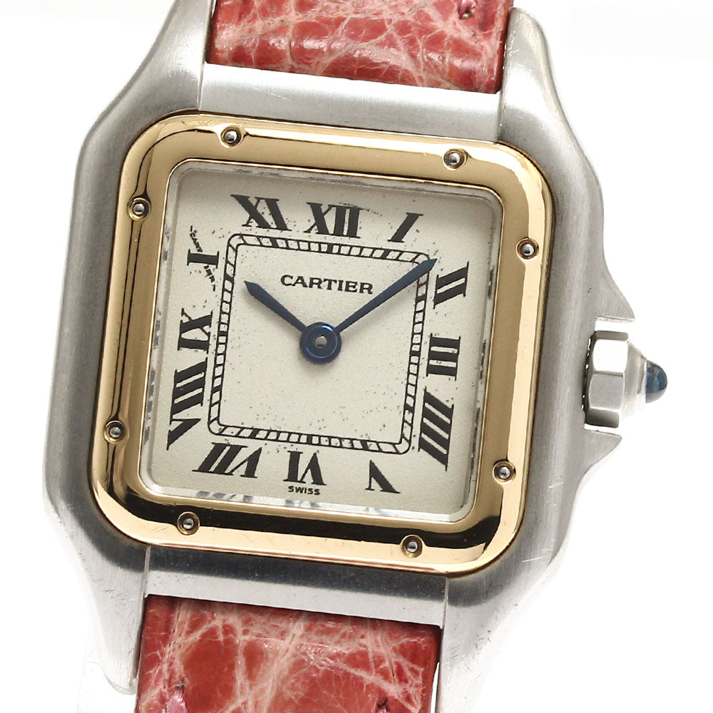 CARTIER PANTHERE SM W250295D YG bezel beige Dial Quartz Ladies Watch_901095