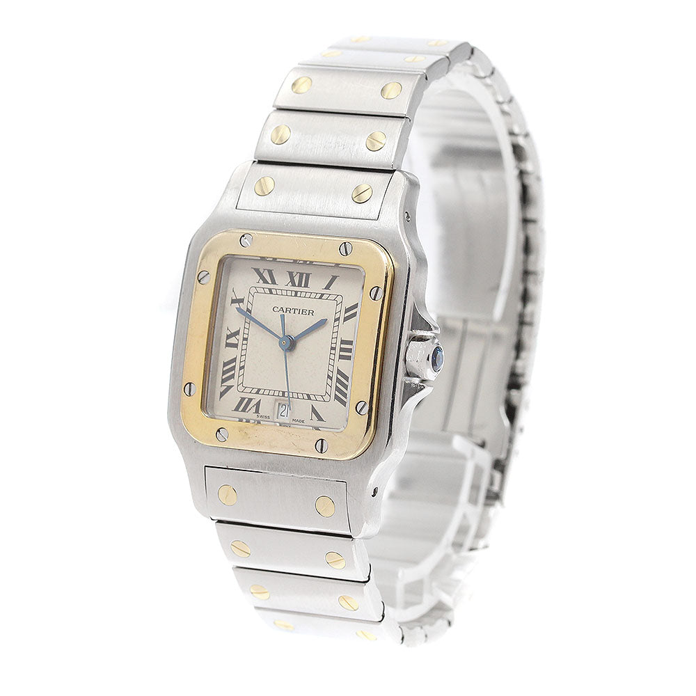 CARTIER Santos GalbeeLM W20011C4 Date YG2 tone Quartz Men's Watch_901106