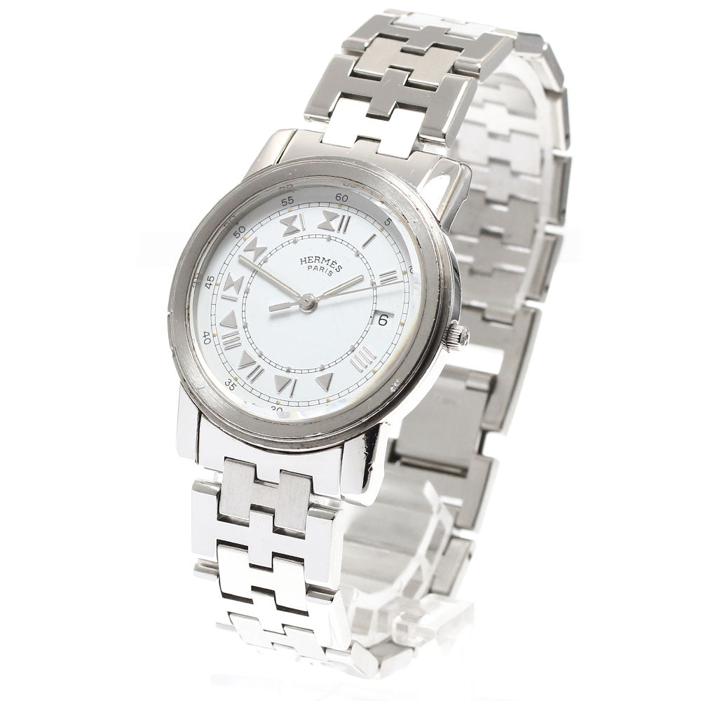 HERMES Carrick CA1.510 Date White Dial Quartz Boy's Watch_901114