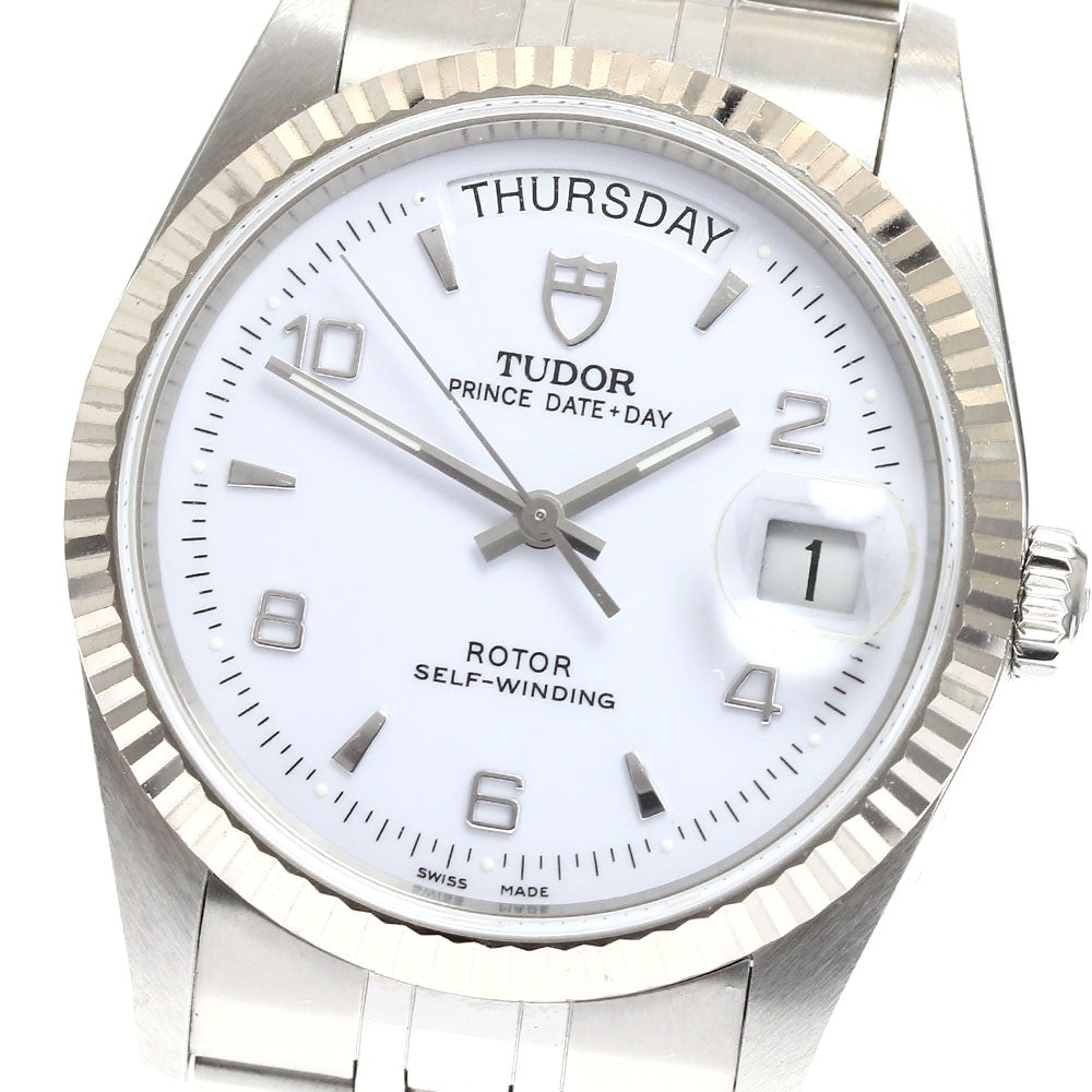 TUDOR Prince Date Day 76214 WG bezel white Dial Automatic Men's Watch_901115