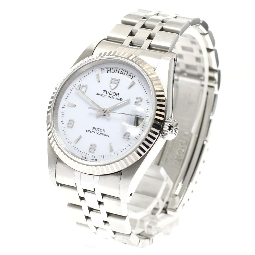 TUDOR Prince Date Day 76214 WG bezel white Dial Automatic Men's Watch_901115