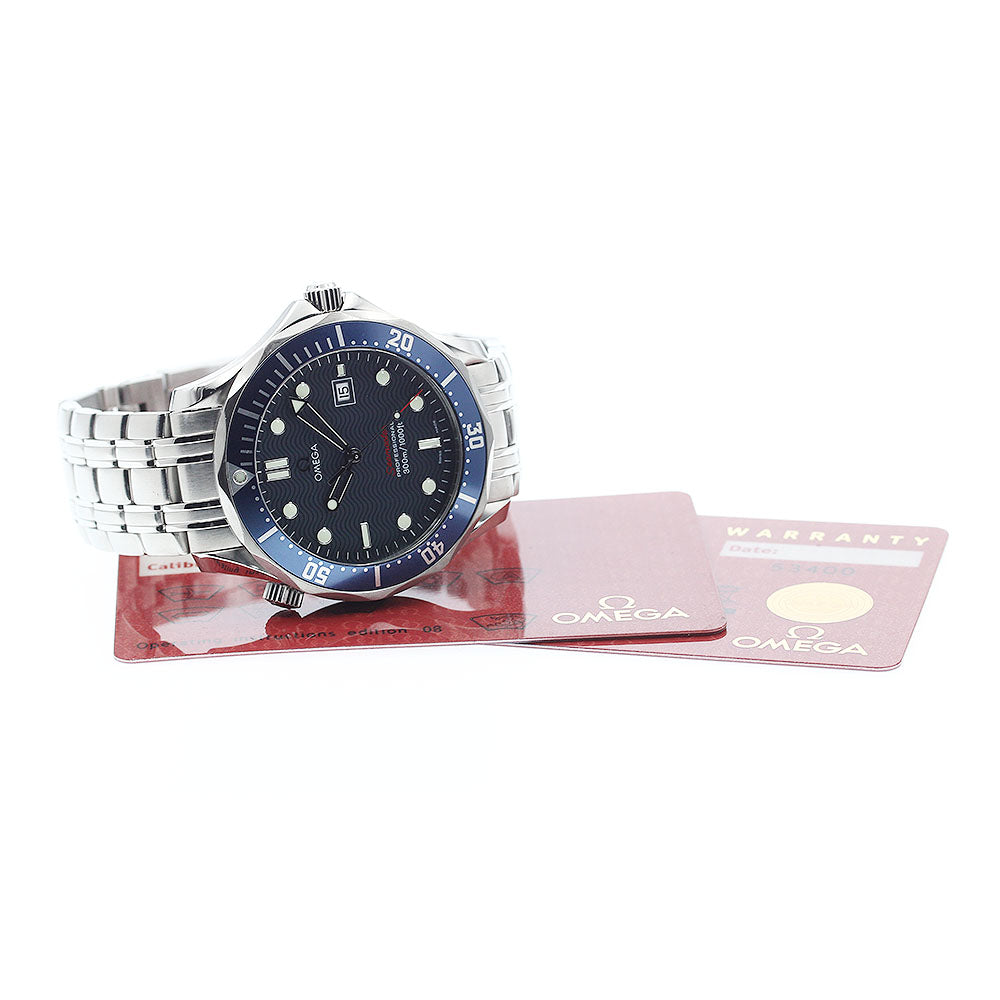 OMEGA Seamaster300 Professional 2221.80 Date Navy Dial Quartz Men's Watch_901185