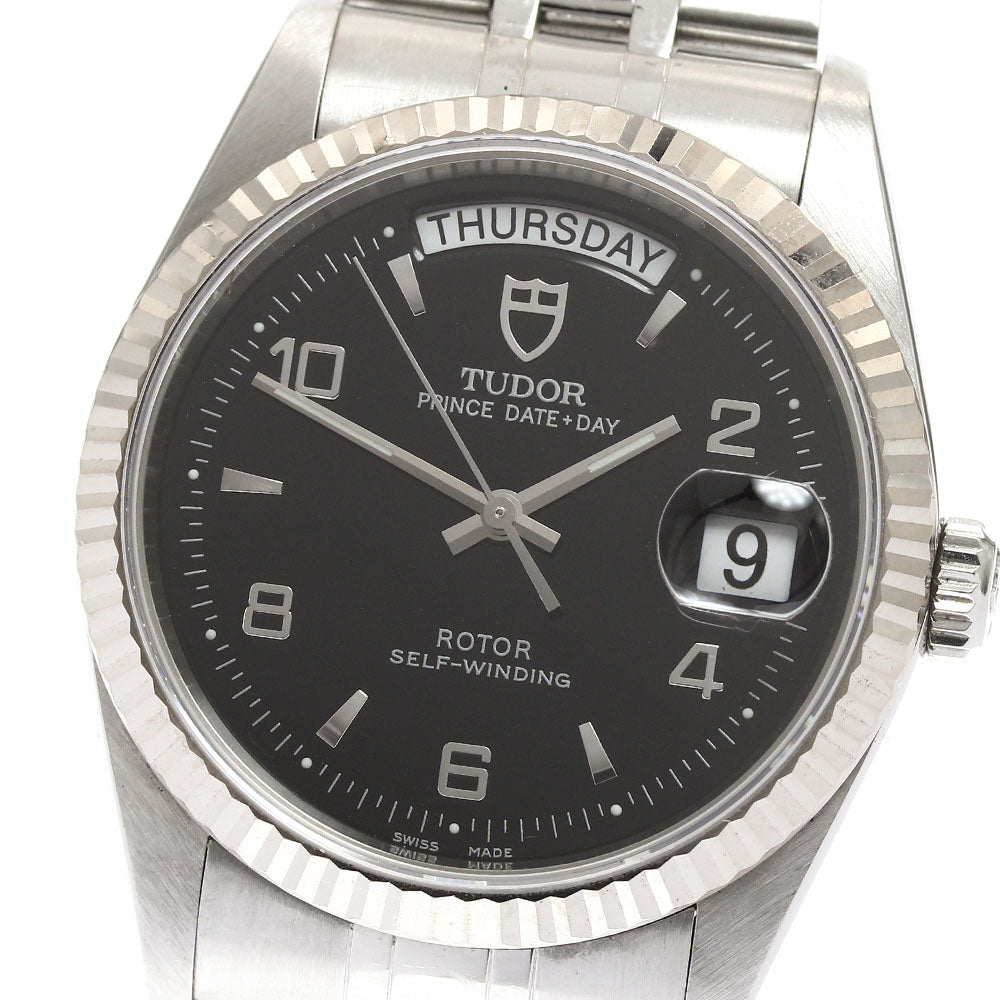 TUDOR Prince Date Day 76214 WG bezel 10P diamond Automatic Men's Watch_901259