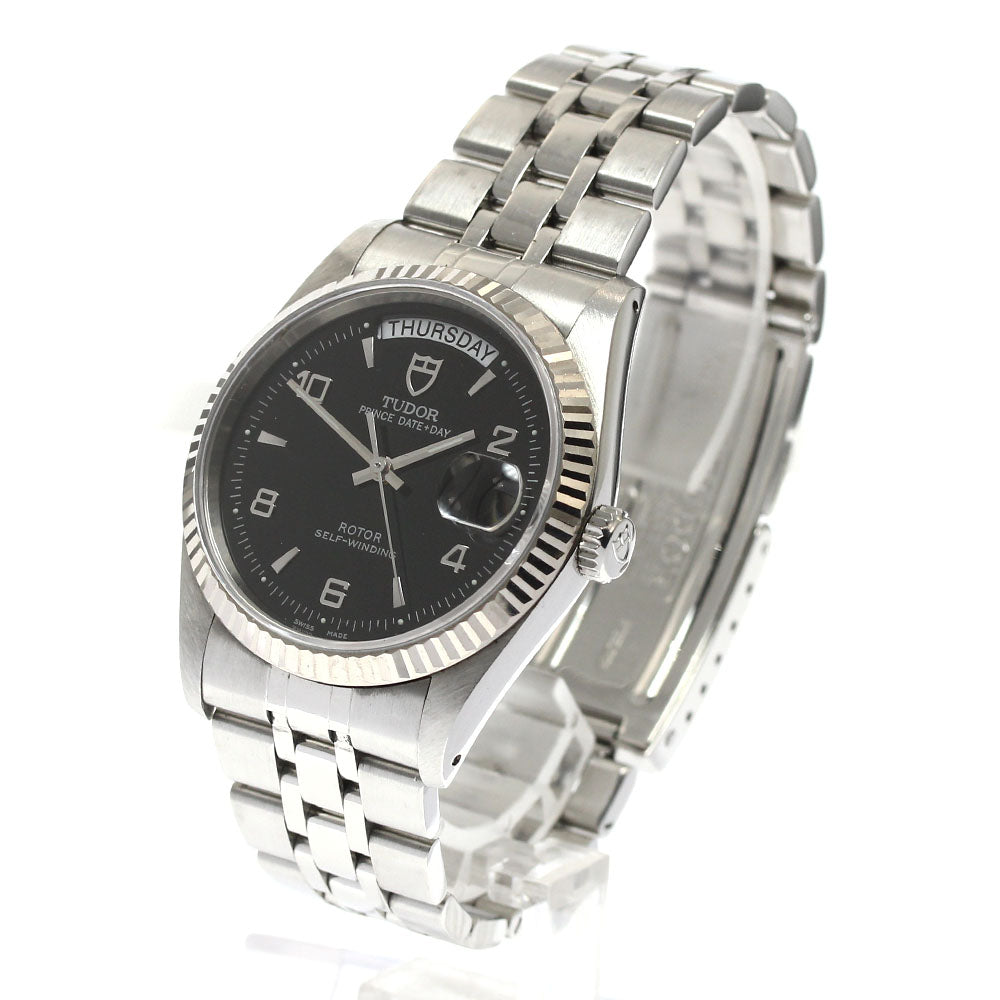 TUDOR Prince Date Day 76214 WG bezel 10P diamond Automatic Men's Watch_901259
