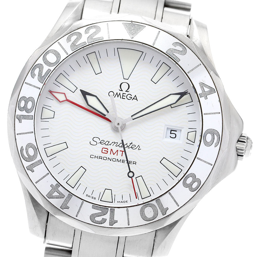 OMEGA Seamaster300 2538.20 GMT date white Dial Automatic Men's Watch_901266