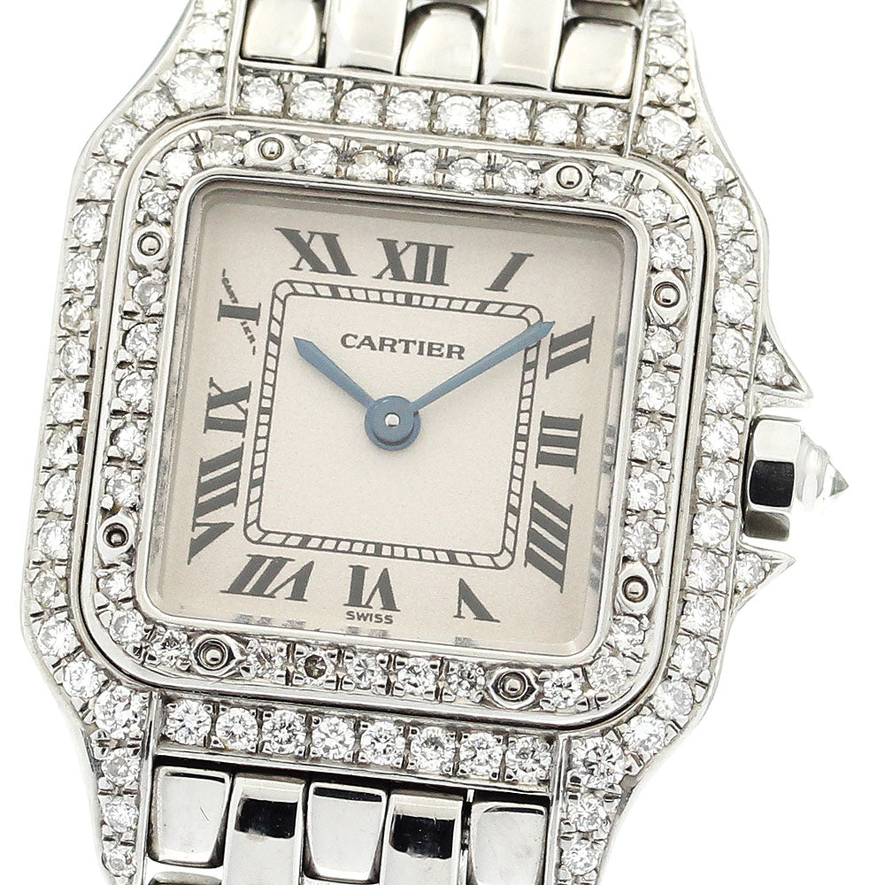 CARTIER PANTHERESM W25033F5 Double diamond bezel, after-diamond beige Dial Quartz Ladies Watch_901268