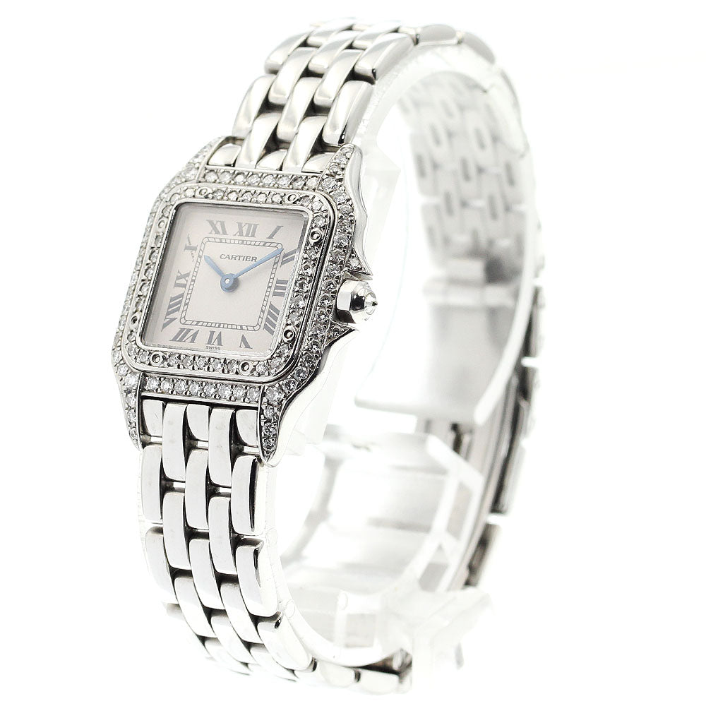 CARTIER PANTHERESM W25033F5 Double diamond bezel, after-diamond beige Dial Quartz Ladies Watch_901268