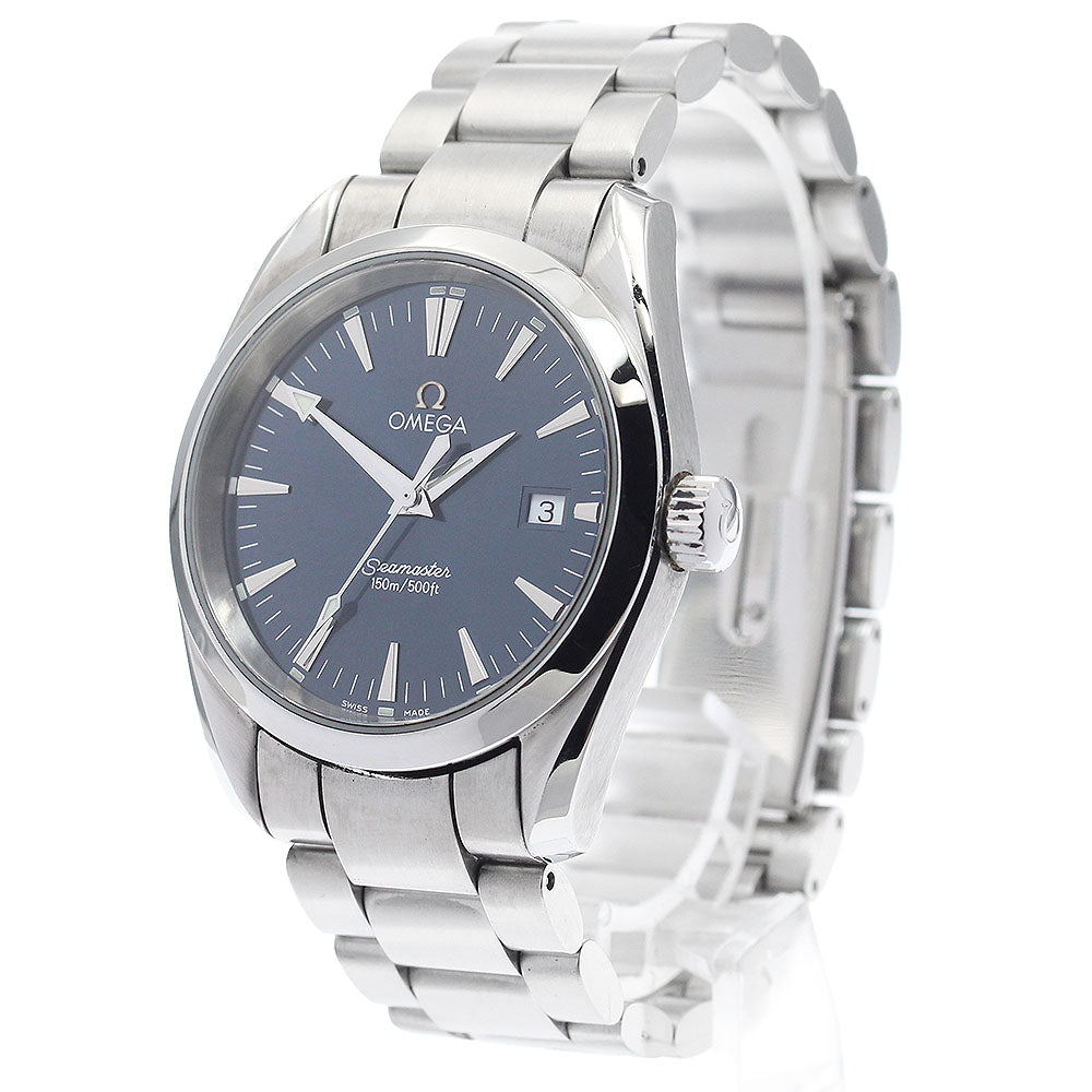 OMEGA Seamaster Aqua Terra 2518.80 Date Navy Dial Quartz Boy's Watch_901306