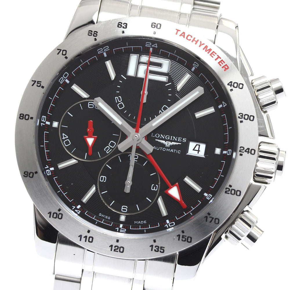 LONGINES Admiral L3.670.4 Chronograph GMT black Dial Automatic Men's_901390