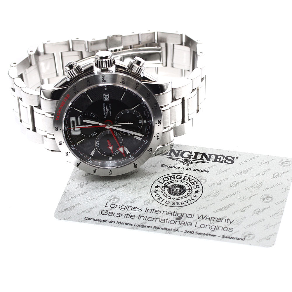 LONGINES Admiral L3.670.4 Chronograph GMT black Dial Automatic Men's_901390