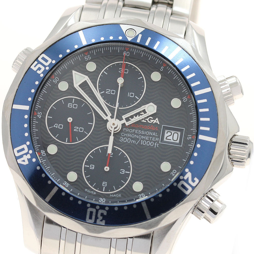 OMEGA Seamaster300 2225.80 Date Chronograph Navy Dial Auto Men's Watch_901427