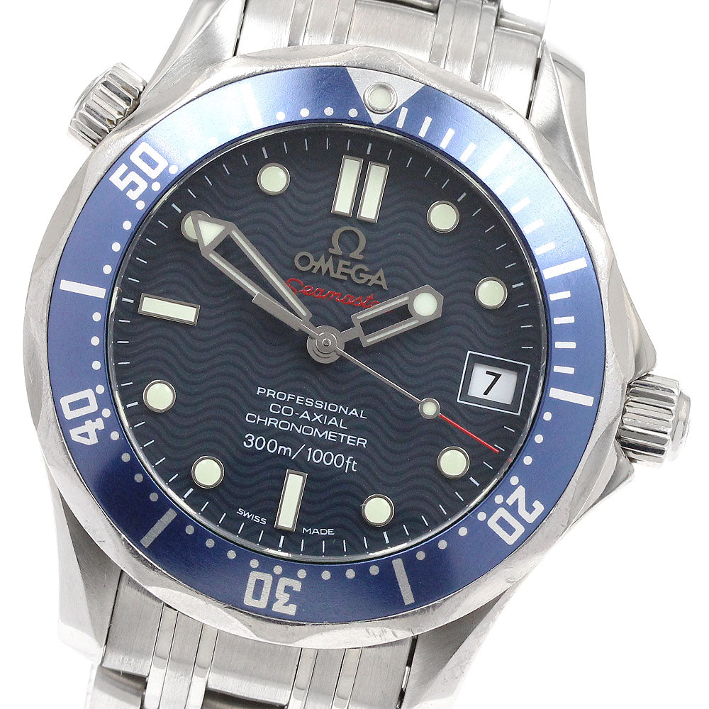 OMEGA Seamaster300 2222.80 Date Co-Axial Navy Dial Automatic Boy's Watch_901479