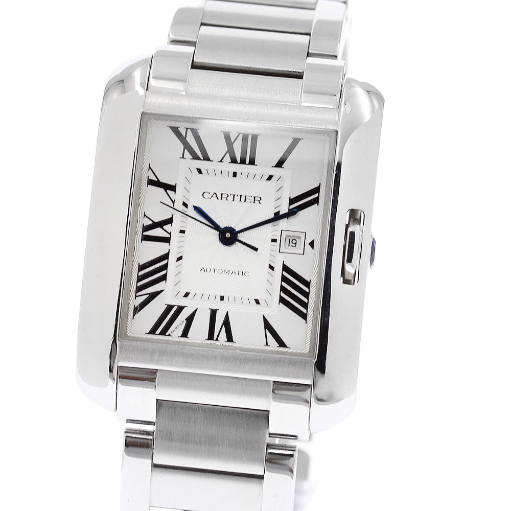 CARTIER Tank Anglaise LM W5310009 Date Silver Dial Automatic Men's Watch_901480