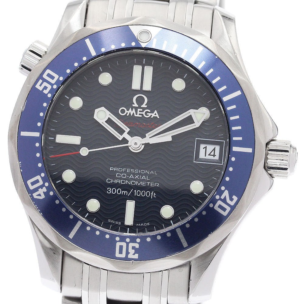 OMEGA Seamaster300 2222.80 Date Co-Axial Navy Dial Automatic Boy's Watch_901482