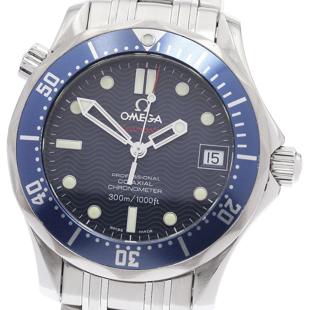 OMEGA Seamaster300 2222.80 Date Co-Axial Navy Dial Automatic Boy's Watch_901483