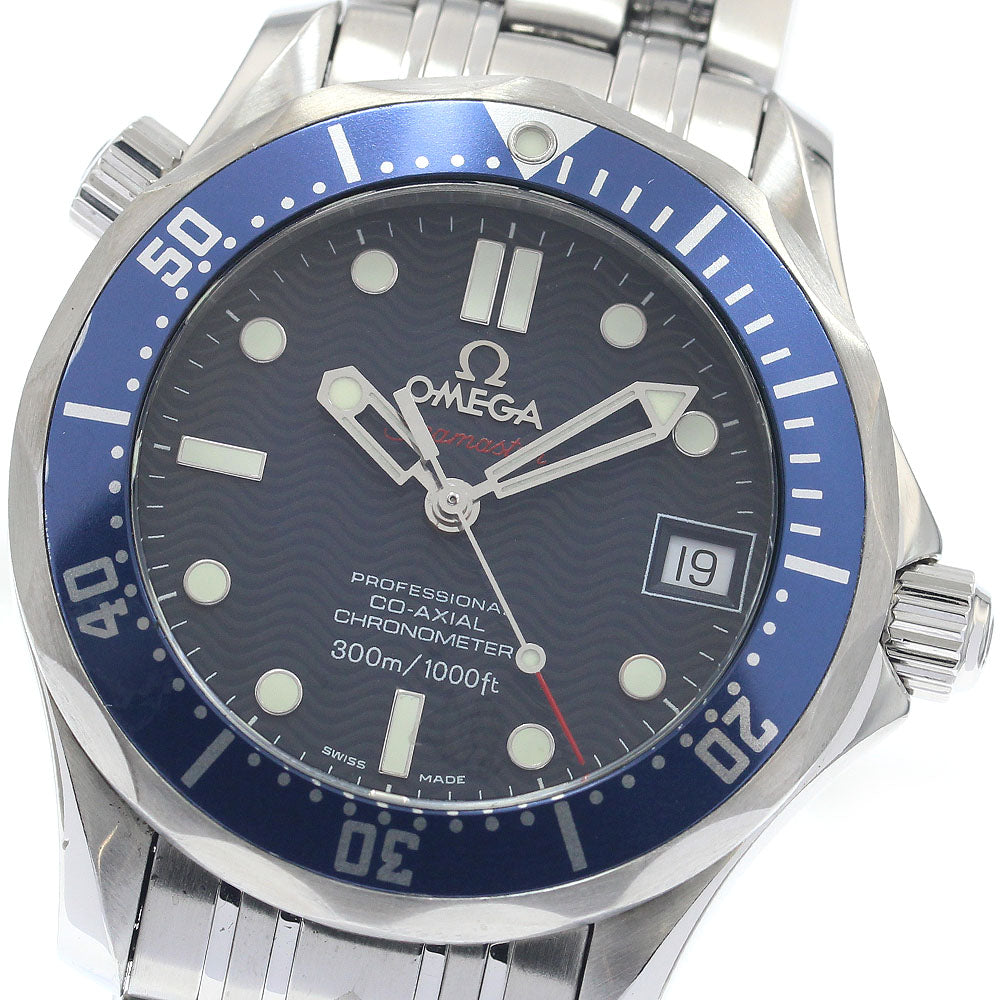 OMEGA Seamaster300 2222.80 Date Co-Axial Navy Dial Automatic Boy's Watch_901485
