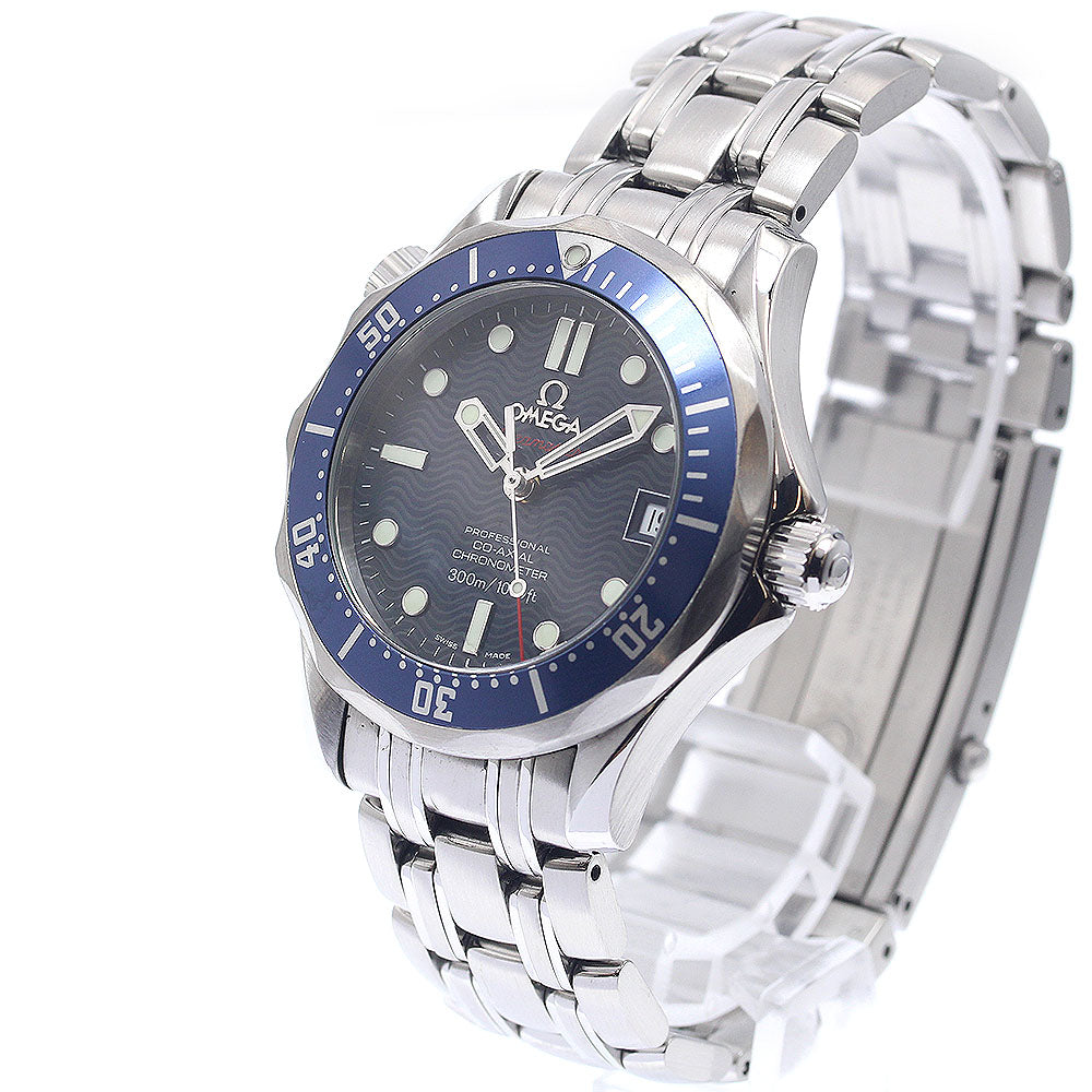 OMEGA Seamaster300 2222.80 Date Co-Axial Navy Dial Automatic Boy's Watch_901485