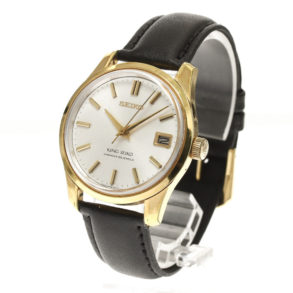 SEIKO King Seiko 4402-8000 Date Silver Dial Hand Winding Men's Watch_901539
