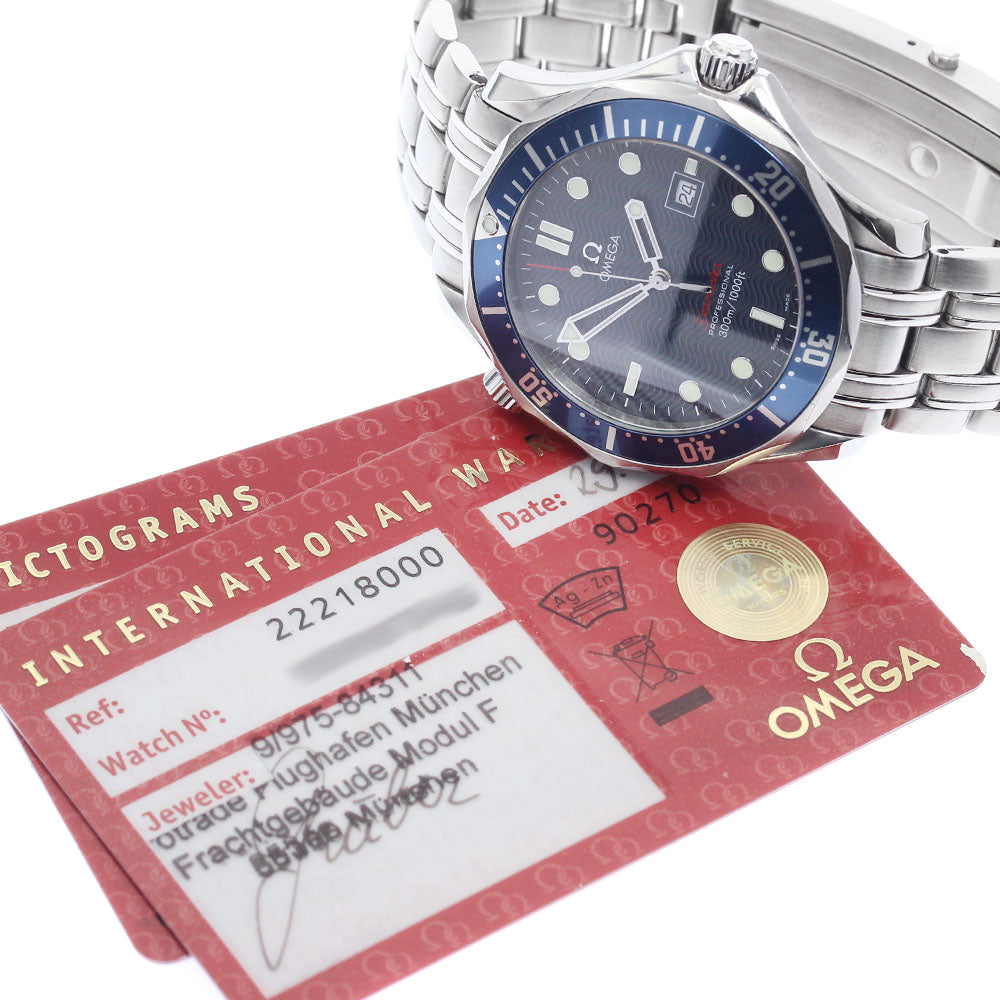 OMEGA Seamaster300 Professional 2221.80 Date Navy Dial Quartz Men's Watch_901900