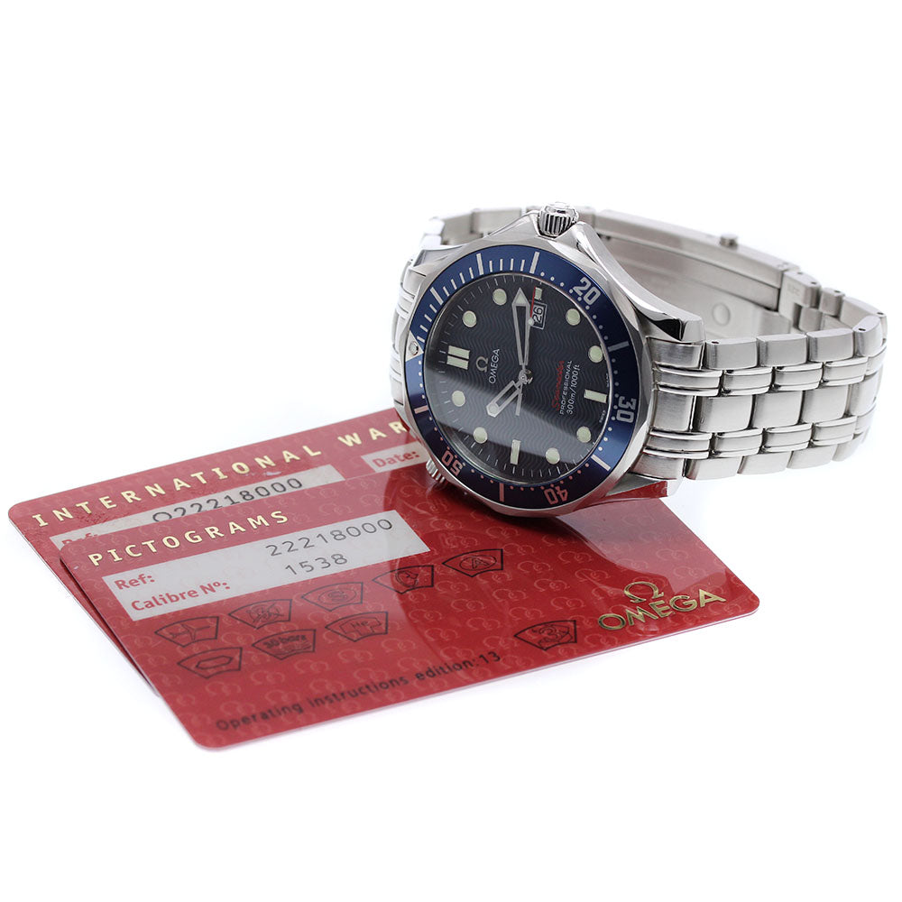 OMEGA Seamaster300 Professional 2221.80 Date Navy Dial Quartz Men's Watch_901917