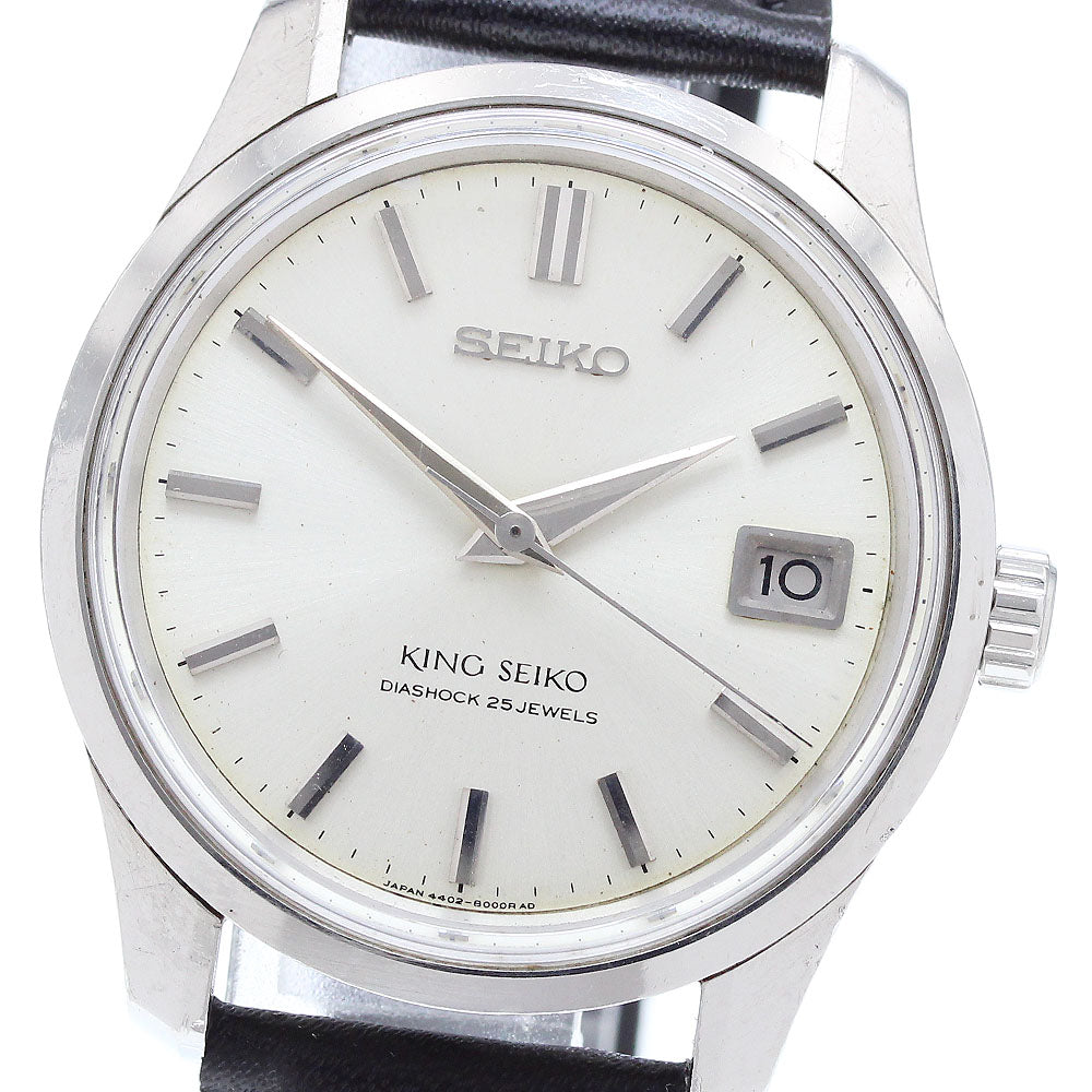 SEIKO King Seiko 4402-8000 Date Silver Dial Hand Winding Men's Watch_901963