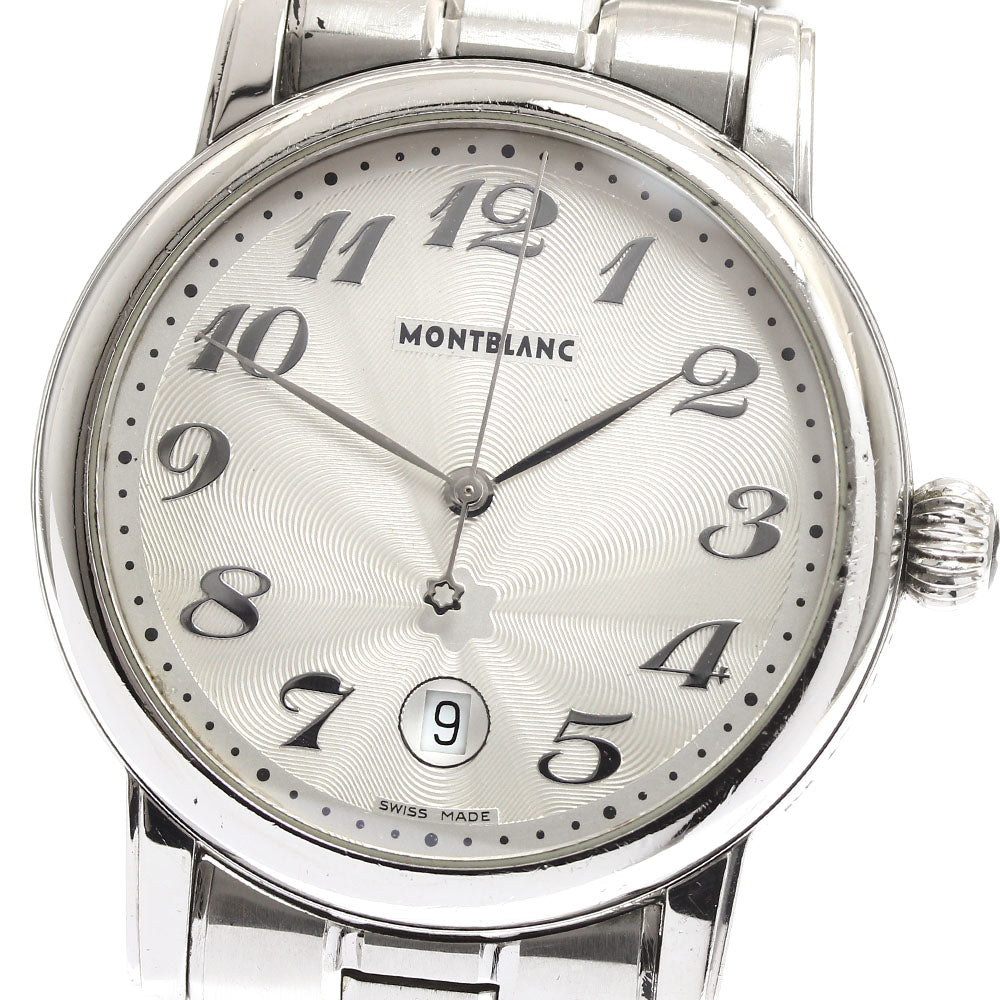 MONTBLANC Meisterstück 7072 Date Silver Dial Quartz Men's Watch_901965