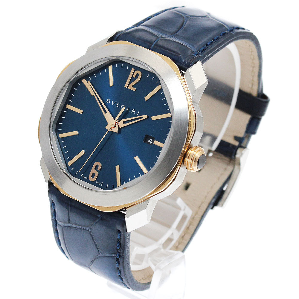 BVLGARI Octoma OCP41SG Date Navy Dial Automatic Men's Watch_901974