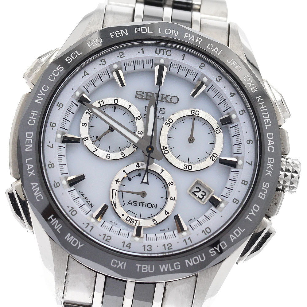 SEIKO Astron SBXB001/8X82-0AA0 2014 limited model white Dial Solar Powered Radio Men's Watch_901998
