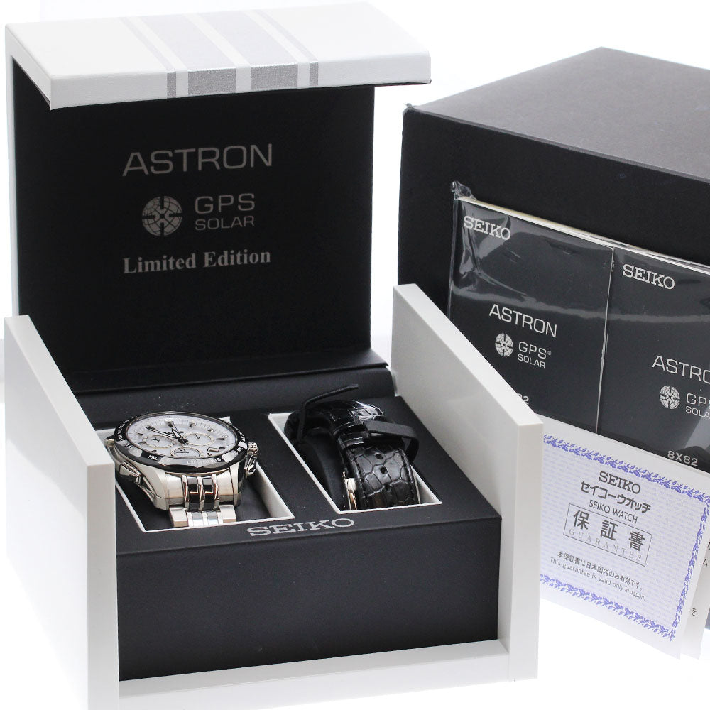 SEIKO Astron SBXB001/8X82-0AA0 2014 limited model white Dial Solar Powered Radio Men's Watch_901998