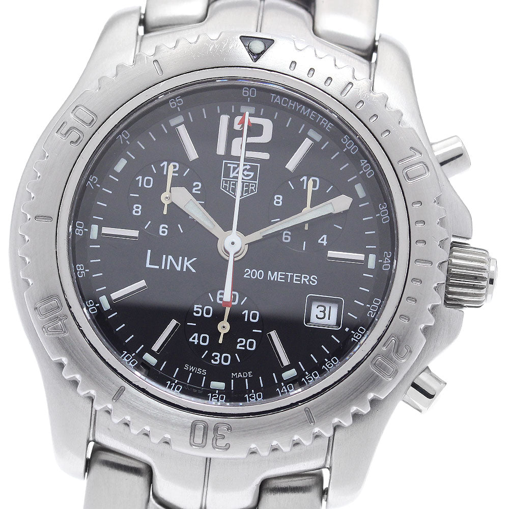TAG HEUER Link CT1111-0 Date Chronograph black Dial Quartz Men's Watch_902004
