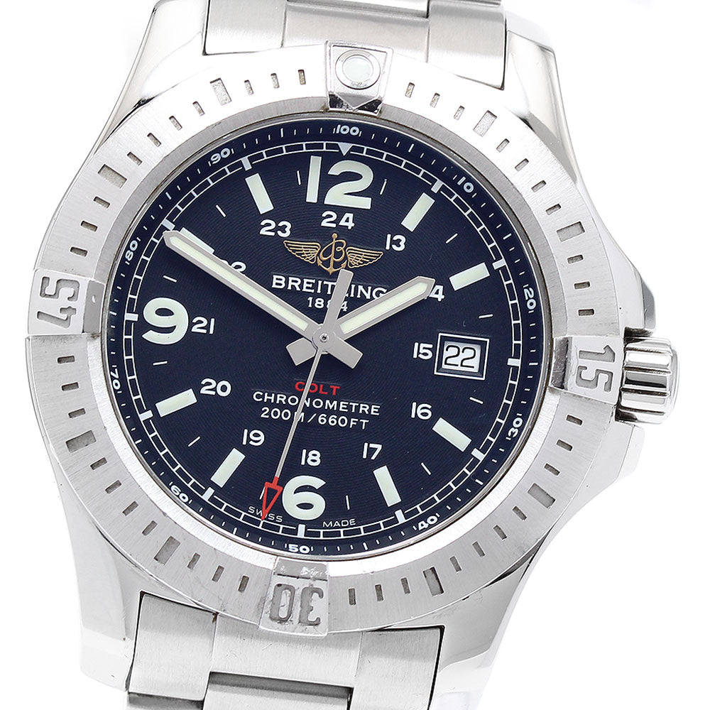 BREITLING Colt A74388 Date Black Dial Quartz Men's Watch_902033