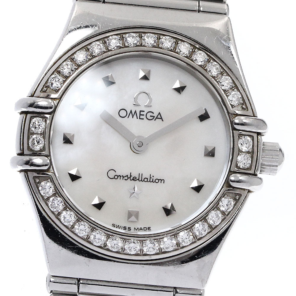 OMEGA Constellation 1465.71 Diamond bezel White shell dial White shell Dial Quartz Ladies Watch_902049