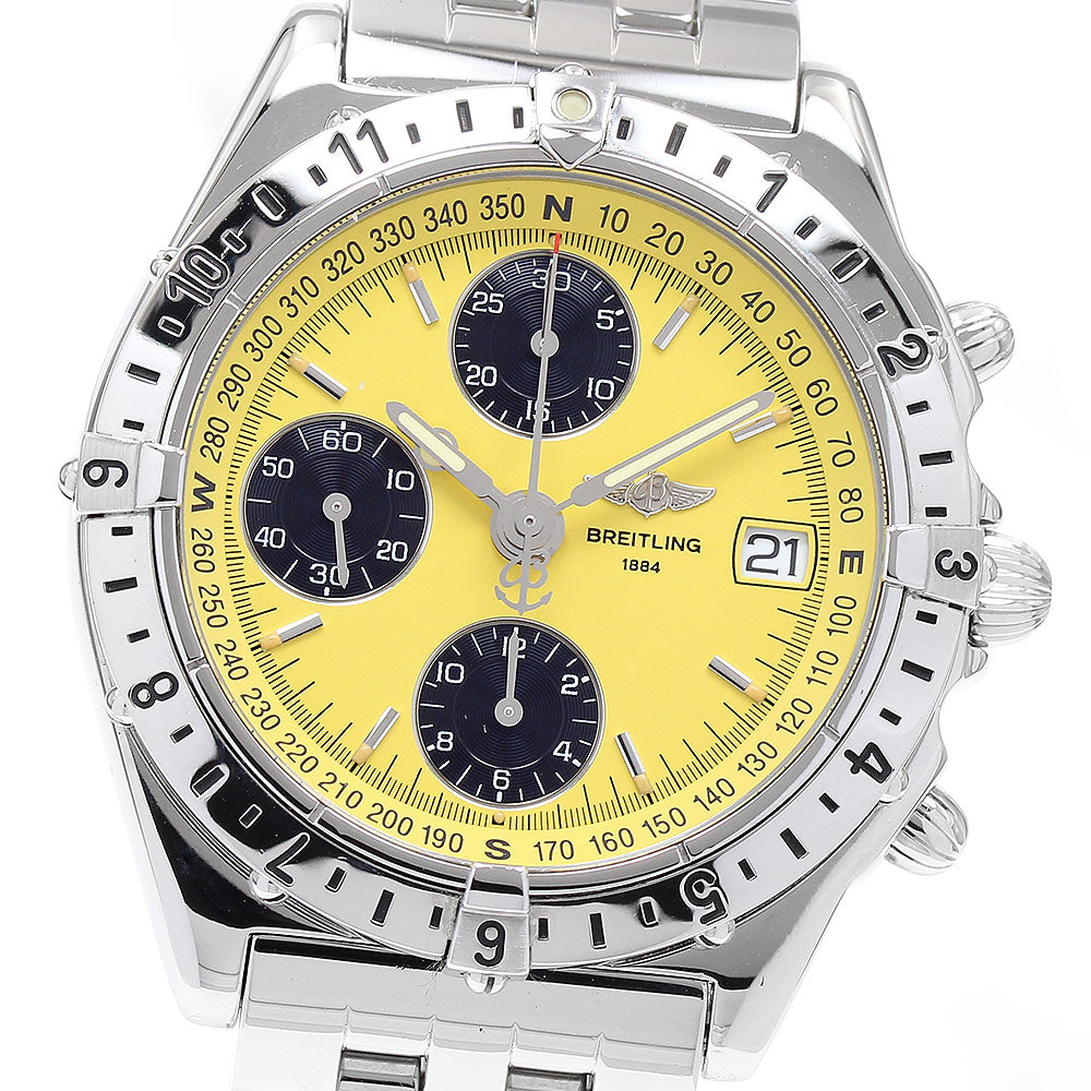 BREITLING Chronomat Longitude A20048 Chronograph Yellow Dial Auto Men's_902051