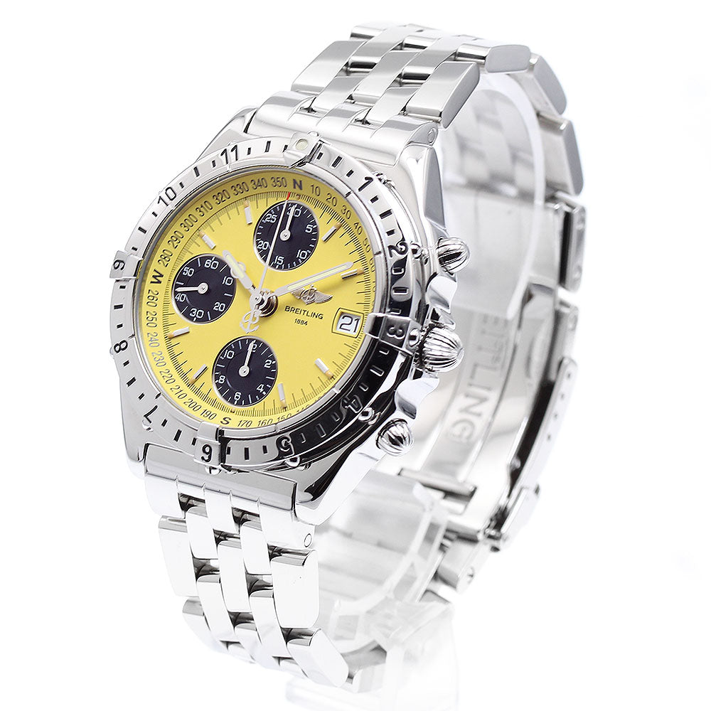 BREITLING Chronomat Longitude A20048 Chronograph Yellow Dial Auto Men's_902051
