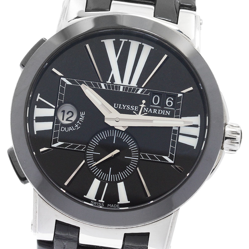 Ulysse Nardin Executive dual time 243-00 black Dial Automatic Men's Watch_902181